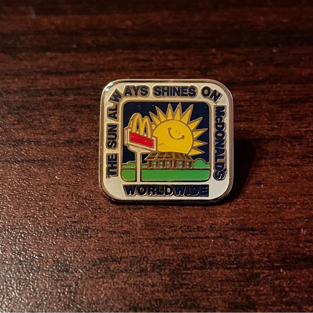 Vintage McDonald's "The Sun Always Shines On McDonald's Worldwide"‎ Employee Pin